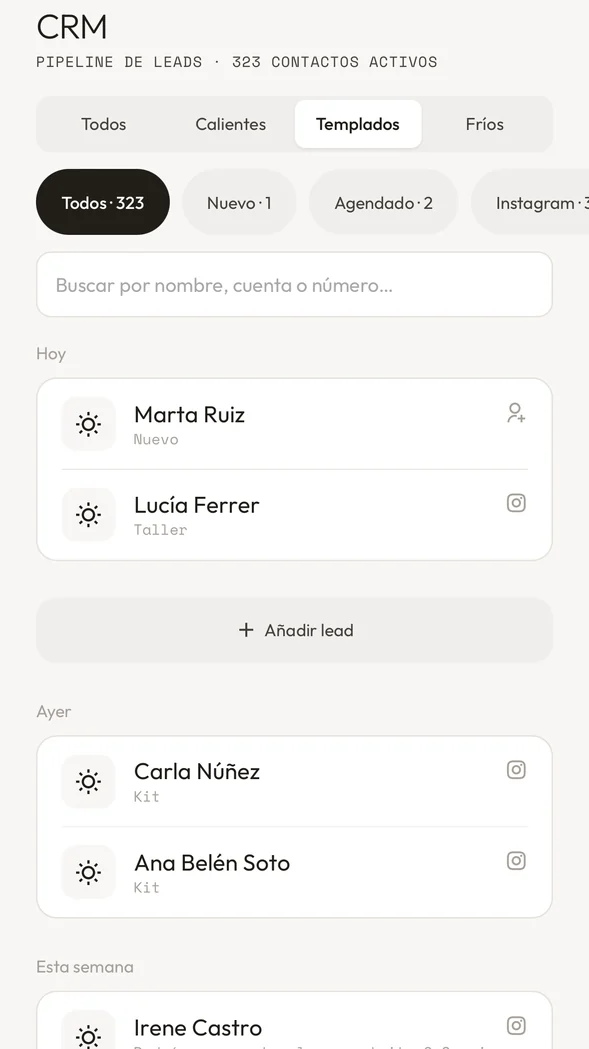 Tus contactos con temperatura, por día, con lo que pidió cada uno